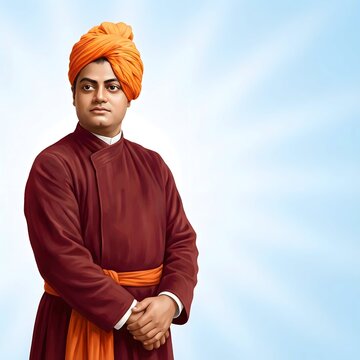 Swami vivekananda portrait design.
