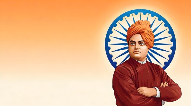 Portrait of swami vivekananda.