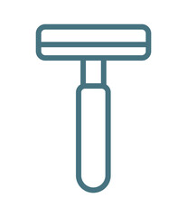 Professional razor blade icon vector set with flat and outline styles. Shaving and hair removal symbols for grooming,
 personal care, and barber shop equipment isolated on white background.