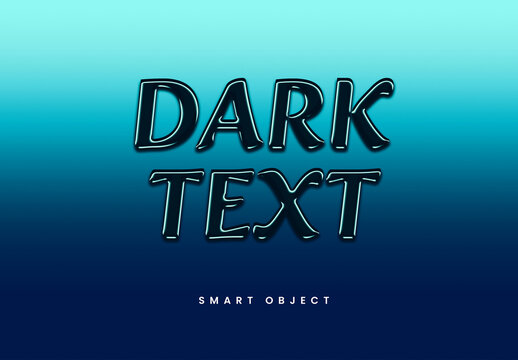 Dark Chrome Text Effect
