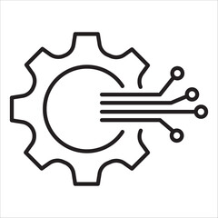 Engineering icon outline vector