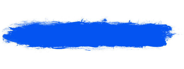 Blue paint brush stroke isolated png transparent background for banner highlight underline and creative design