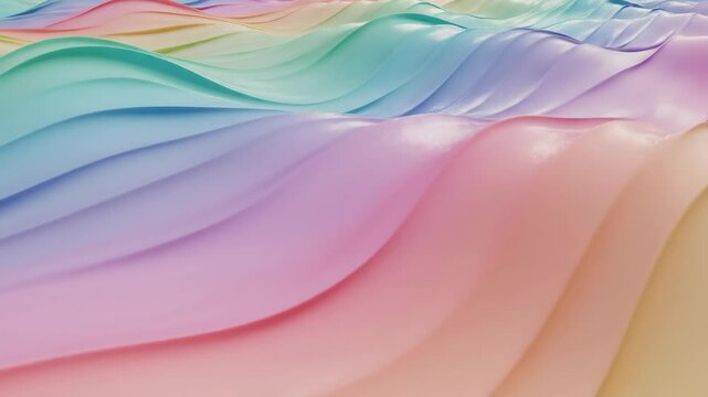 A mesmerizing collection of pastel-colored flowing wave formations with smooth, vibrant textures and artistic gradients designed for visual appeal and creative projects.
