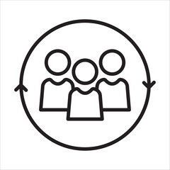 Employer branding icon outline vector