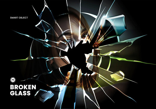 Broken Glass Texture Photo Effect