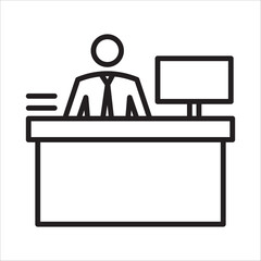 Employer branding icon outline vector