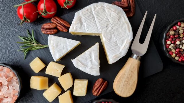 White French cream cheese like Brie or Camembert is perfect for making breakfast sandwiches. Brie or Camembert as a food background for your design