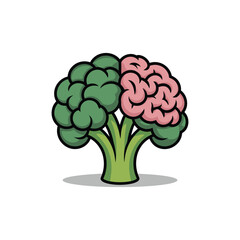 Broccoli And Brain Hybrid Concept
