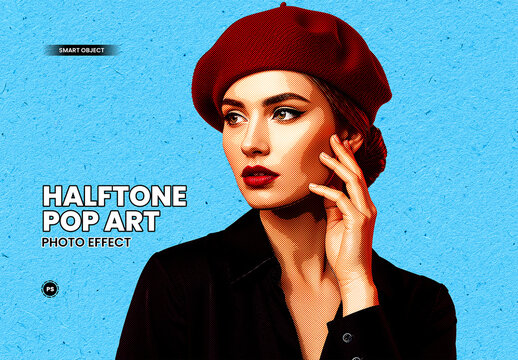 Halftone Pop Art Photo Effect