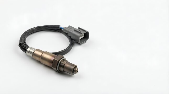 Oxygen sensor with connector and wiring harness