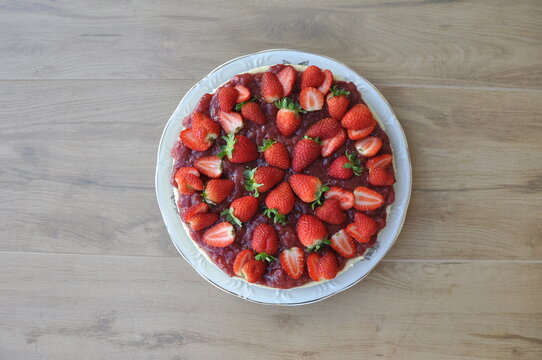 torta chease cake de morango sobremessa deliciosa 