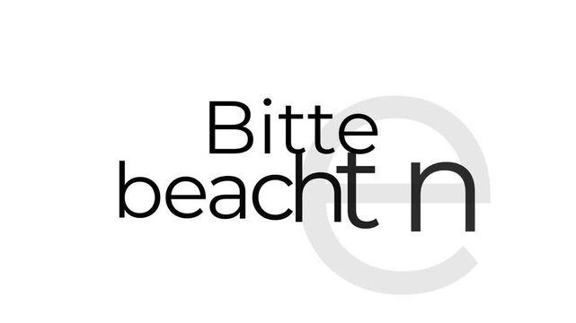 Bitte beachten
