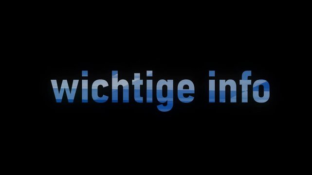 wichtige info