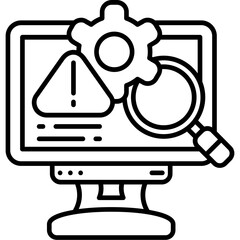 Firewall Alert Outline Icon