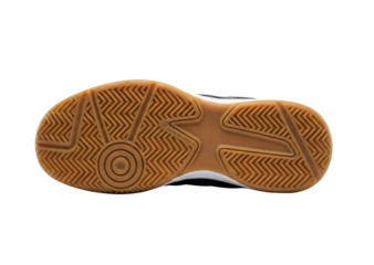 Gum rubber shoe sole pattern. Indoor court footwear tread.