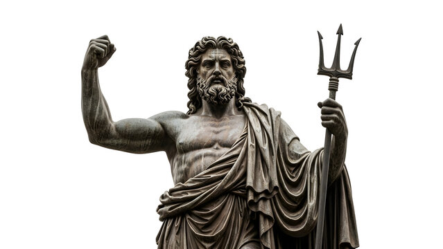 Statue of poseidon greek god of the sea