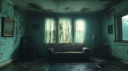 Abandoned interior room