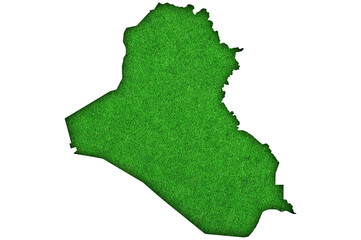 Karte von Irak auf gr&uuml;nem Filz