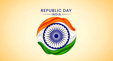 Republic day india celebration with national flag colors