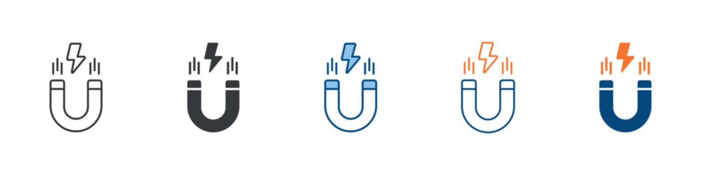 Magnet Icon Set Multiple Style Collection 