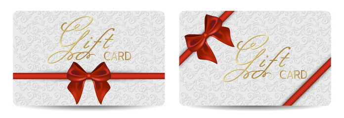 A set of two gift cards with an elegant vintage pattern