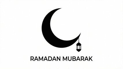 Obraz premium Ramadan Crescent Moon Hanging Lantern Icon