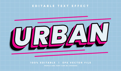 urban vector text effect with modern style