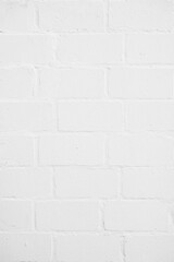 vertical brick wall background painted white