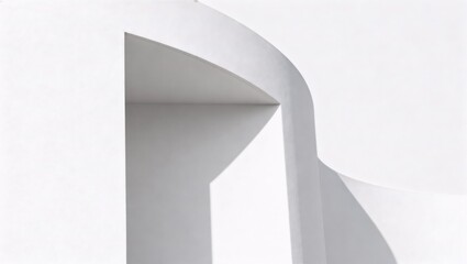ミニマルな白い建築曲線
