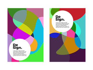 Abstract Colorful Geometric Poster Design with Organic Shapes for Modern Branding