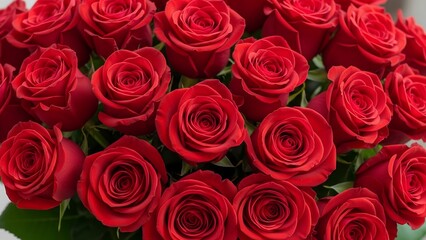 Obraz premium Valentine's day red roses bouquet for romantic love and affection