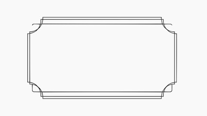 Elegant decorative frame design with curved corners and lines