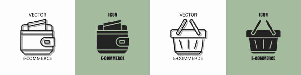 Ecommerce icon line. Ecommerce vector illustration.
