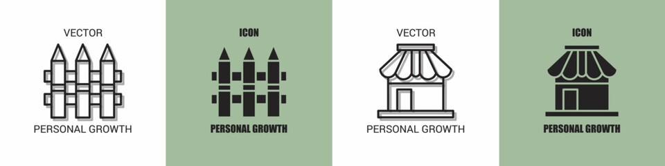 Personal growth icon line. Personal growth vector illustration.