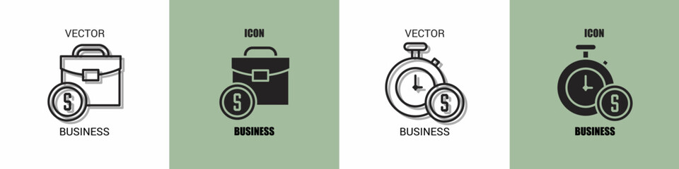 Busoness icon line. Business vector illustration.