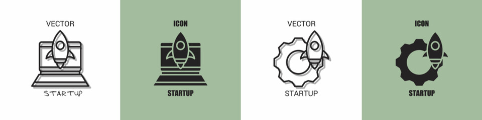Startup icon line. Startup vector illustration.