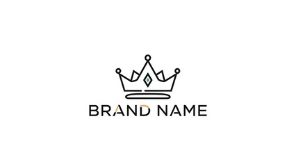 Obraz premium Elegant crown logo with brand name for luxury business identity