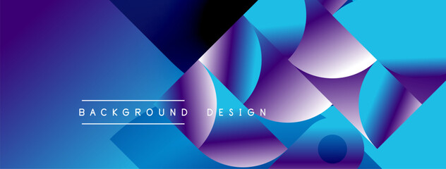 Abstract gradients overlap, creating dynamic visual effect. Blue, purple hues dominate composition. Text reads background design.