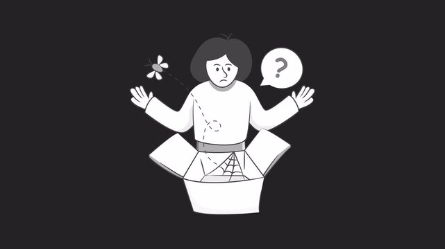 Empty State 2D Motion Graphics Animation Alpha channel