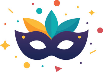 Carnival mask celebration flat design