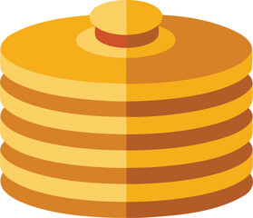 Stacked pancakes flat design
