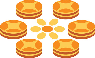 Pancakes celebration flat design