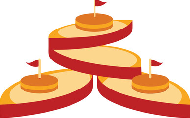 Stacked pancakes celebration design