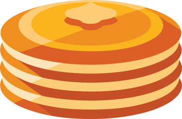 Stack of pancakes with butter