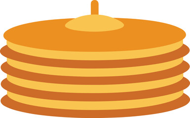Stacked pancakes flat design
