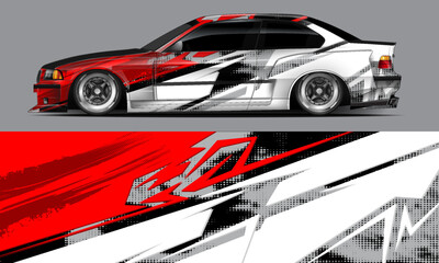car livery graphic vector. abstract grunge background design for vehicle vinyl wrap and car branding