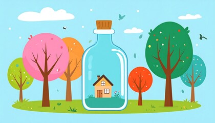 House in a Bottle - A Symbol of Protection and Isolation.