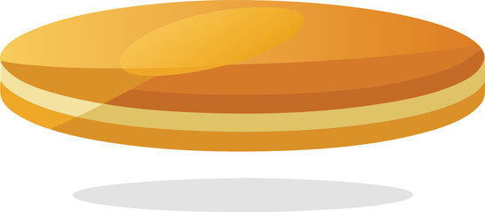 Golden pancake flat design