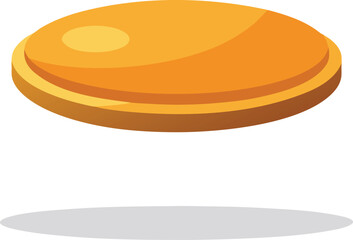 Golden pancake flat illustration