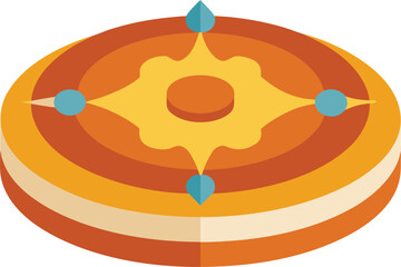 Stacked pancake with syrup design